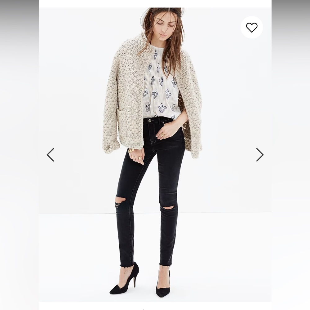 Madewell High Riser Skinny Jeans in Black Sea / 27